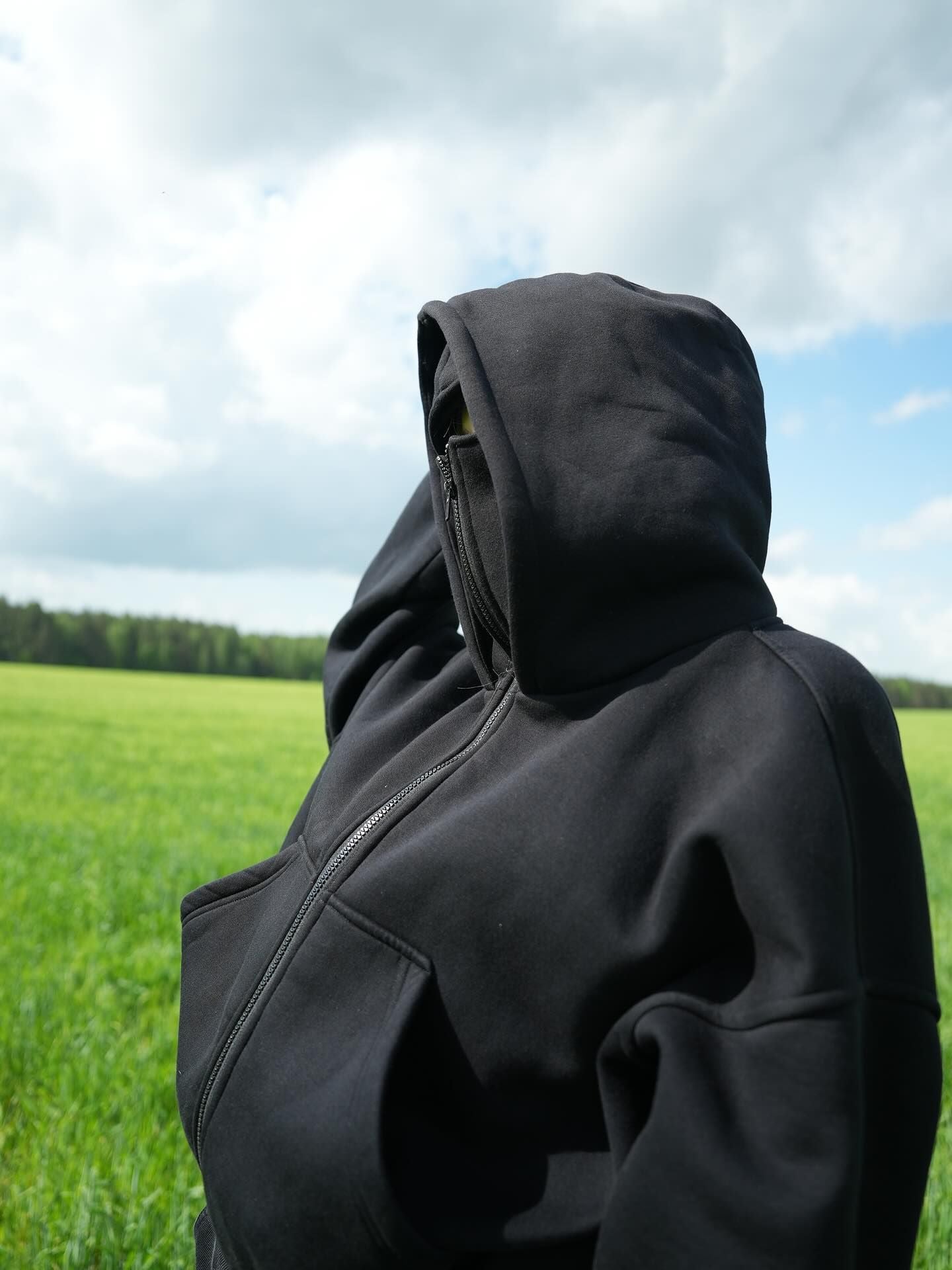 Men's Full Sleeves Zipper Hoodie with Mask